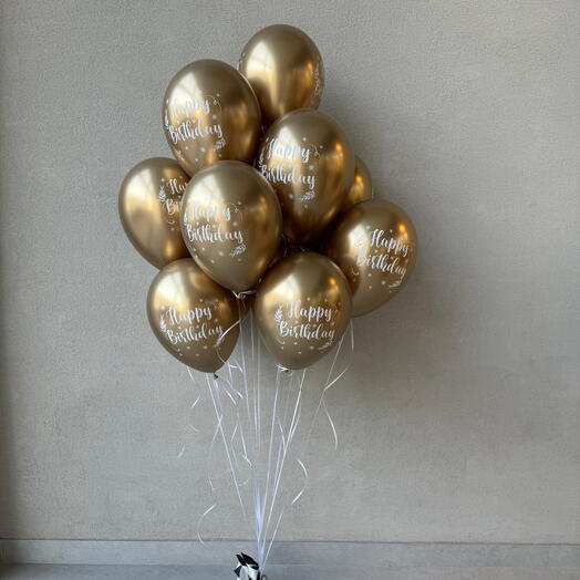 X10 золотых шаров HBD