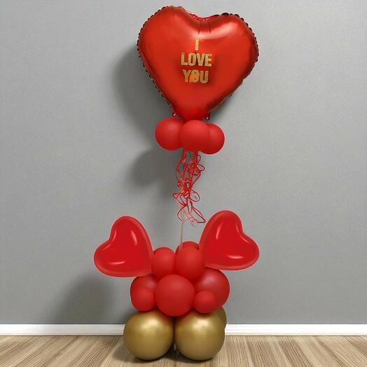 Love Heart Balloon Bunch