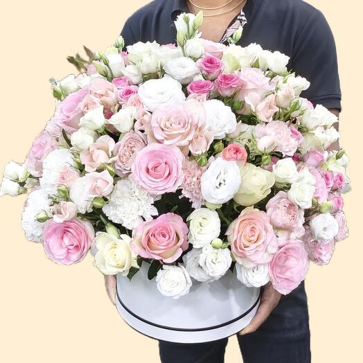 Elegant Blush Rose Box arrangement