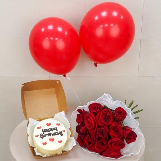 Набор «Красная романтика» для дня рождения