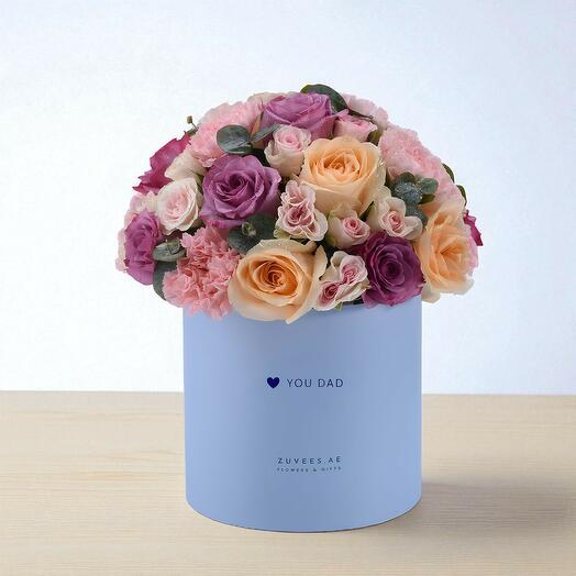 Розовый лавандовый бокс «Люблю тебя, папа»