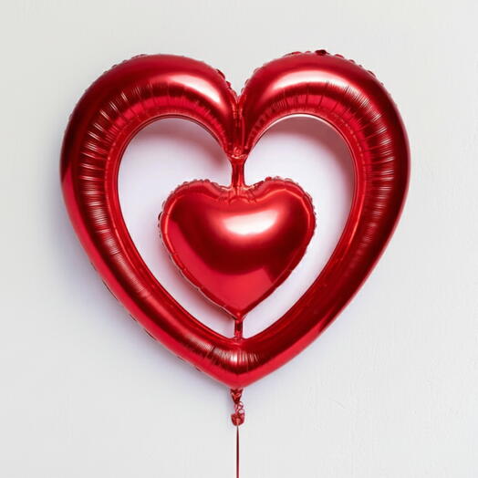 I Love You Red Heart Foil Balloon | 107 cm Helium Balloon of Love (100% Recyclable)