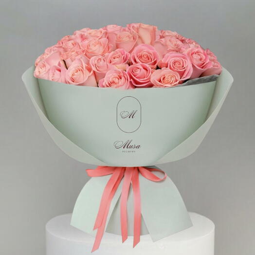 Rosary Pink _ Luxurious 79 Pink Rose Bouquet For Anniversary or Birthday