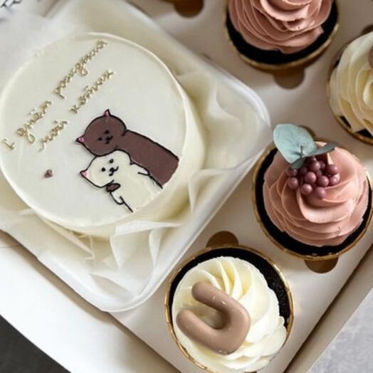 Суперраспродажа мини-торт с 5 капкейками