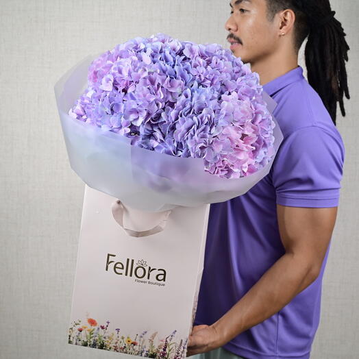 5 светло-фиолетовых гортензий-1920