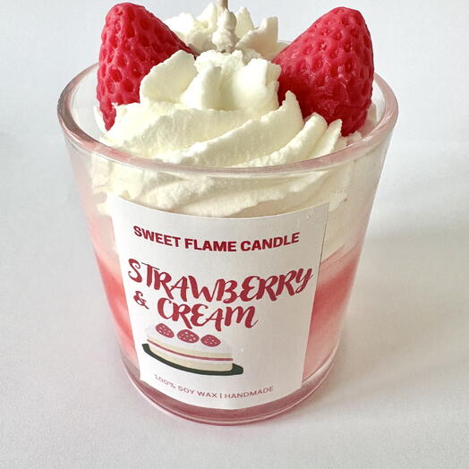 Малиново-шоколадная свеча в банке - 220 мл