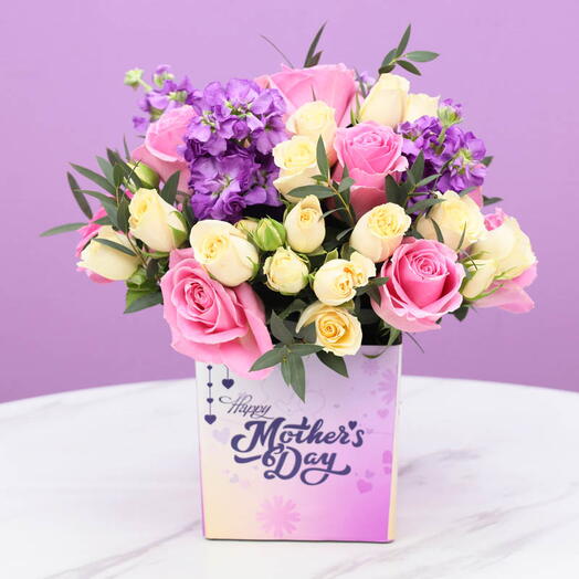 Цветочная композиция ко Дню матери на английском