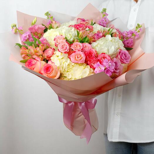 Soft Pastel Roses Arrangement