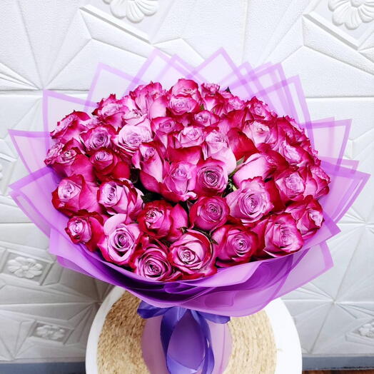 51 Purple Roses Bouquet