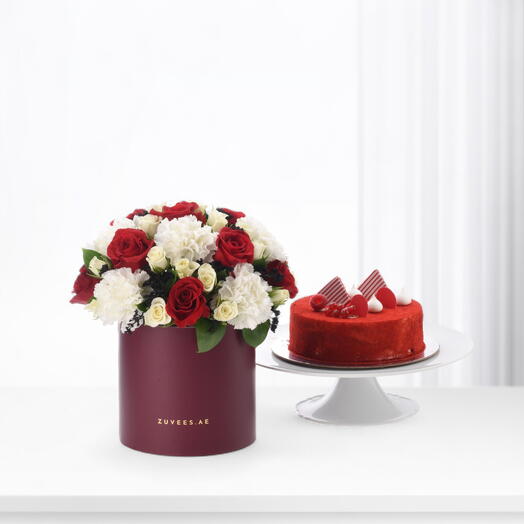 Red Sands Bloom Signature Box With Red Velvet Cake