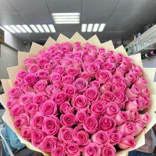 101 pink rose bouqeut