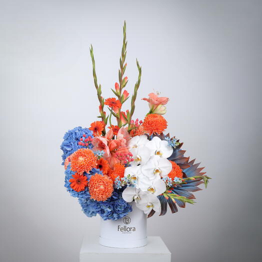 Hydrangea And Phalaenopsis Premium Flower Box 7258