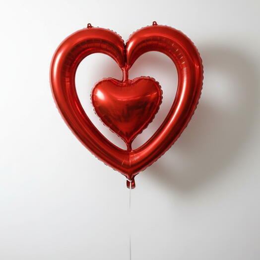 Красный фольгированный шар-сердце «Я люблю тебя» | 107 см гелиевый шар любви (100% перерабатываемый)