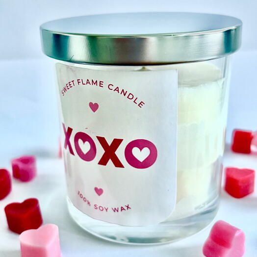 Соевая свеча Валентиновое сердце – сладкий аромат