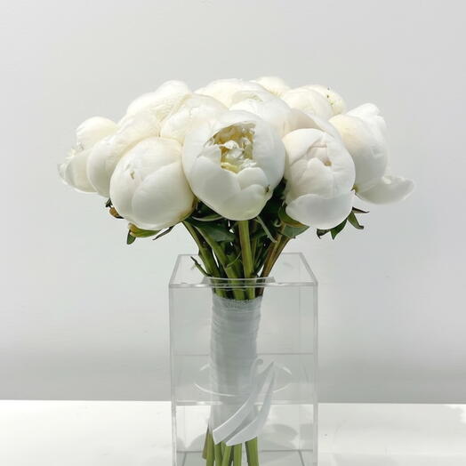 Белый свадебный букет