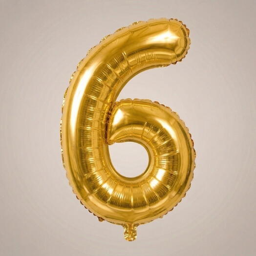 بالون هيليوم رقم 6 أزرق 32 بوصة – زينة عيد الميلاد والذكرى | أبوظبي