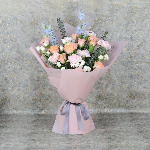 Peach 23 Flower Bouquet
