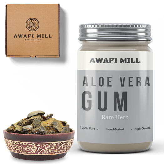 AWAFI MILL Aloe Vera Gum | Dried Musambaram - Bottle of 100 Gram