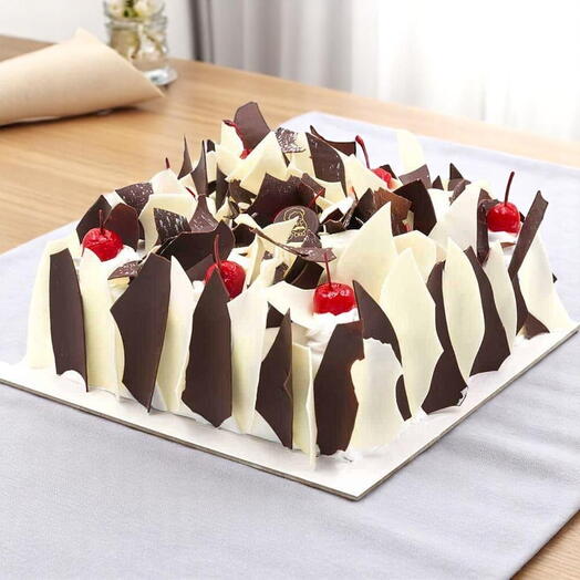 Black and white Forest Cake