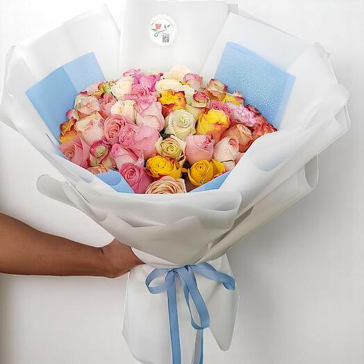 51 piece roses bouquet
