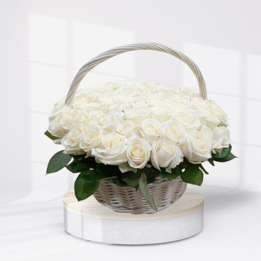 Корзина только из роз