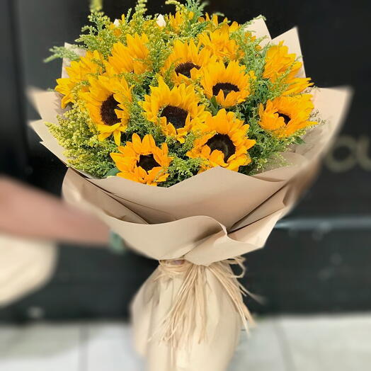 Bouquet de champs de tournesols