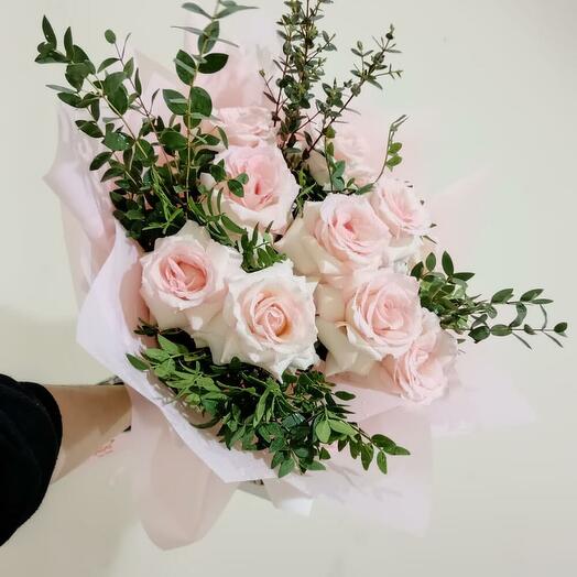 Soft Pink Roses Bouquet