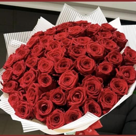 Bouquets de 51 roses rouges