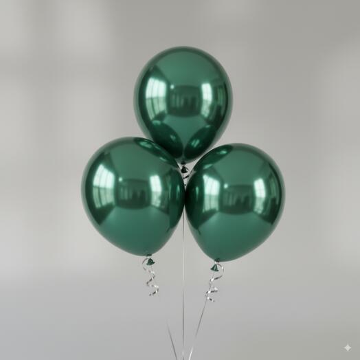 Набор шаров хром зелёный