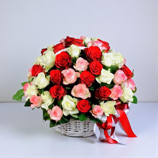 Корзины с 101 розой