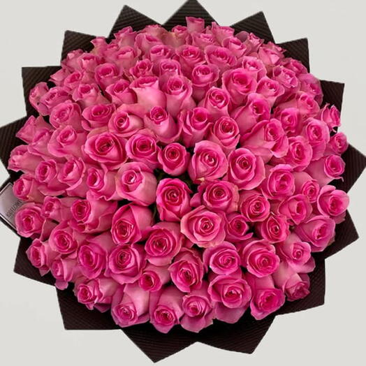 100 Pink Roses Elegant Bouquet