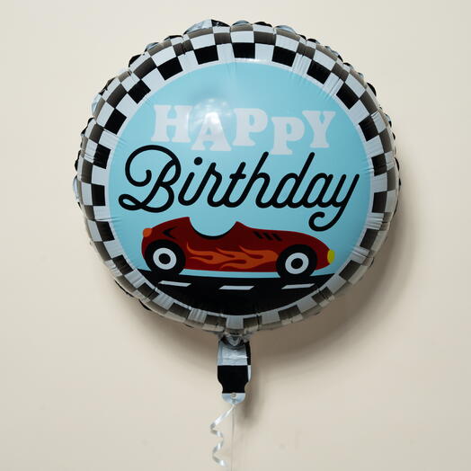 Фольгированный шар «С Днём Рождения», автомобильная тема 7104