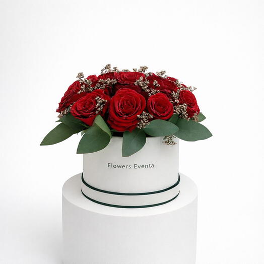 Коробка роз «Алая любовь»