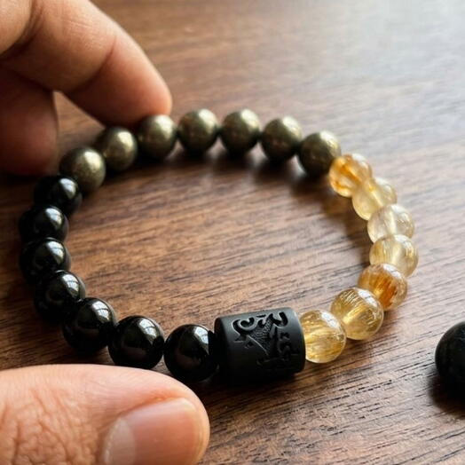 بيريت, أوبسيديان أسود   سوار سيترين – 8مم