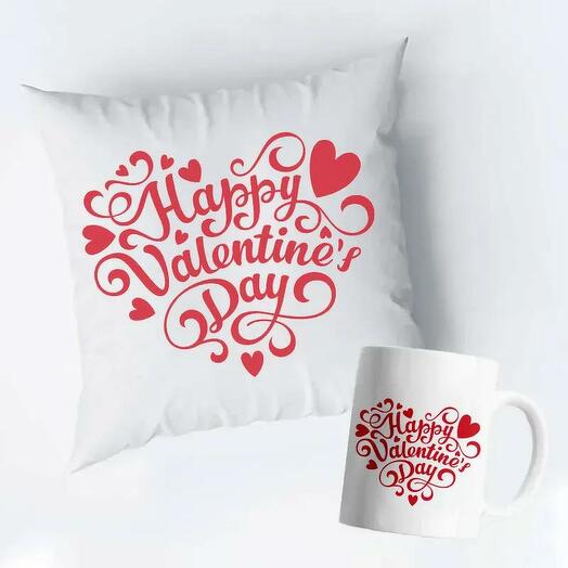 Product Details: - Happy Valentines Day Cushion and Mug Combo Cushion Size - 40x40 cm Cushion Cover with Infill