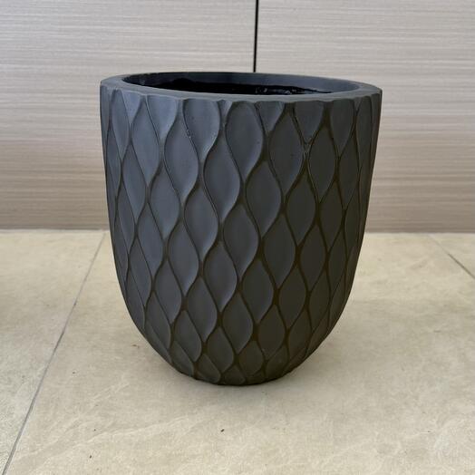 Горшок GRC чёрного цвета 32x28 см