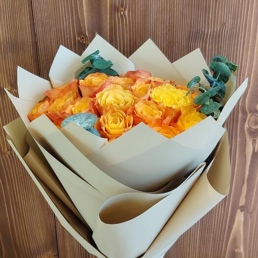 Shiny orange bouquet