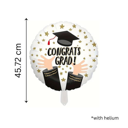 Ballon de graduation blanc 18"