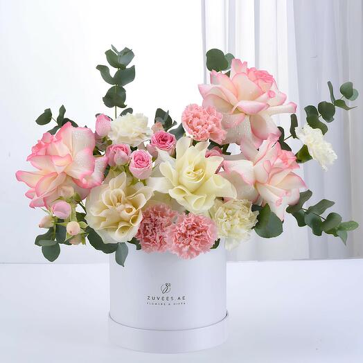 Blush Serenity White Bloom Box