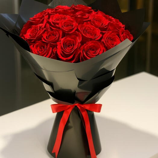 Премиальный букет из красных роз