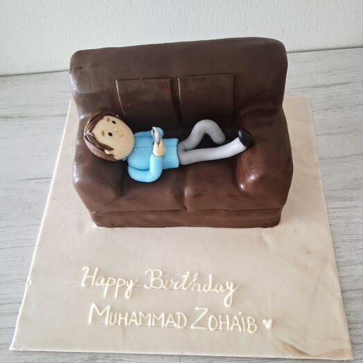 Man on Sofa cake, man on couch cake