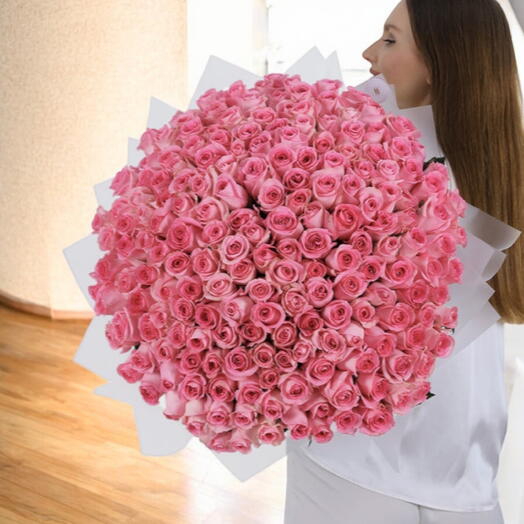 Luxury Pink Rose Mega Bouquet
