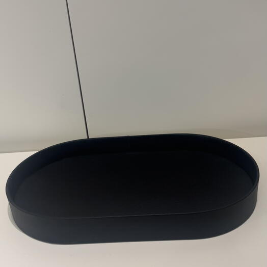 Матовый чёрный поднос