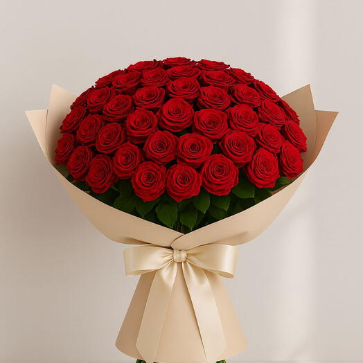 Букет из 77 красных роз