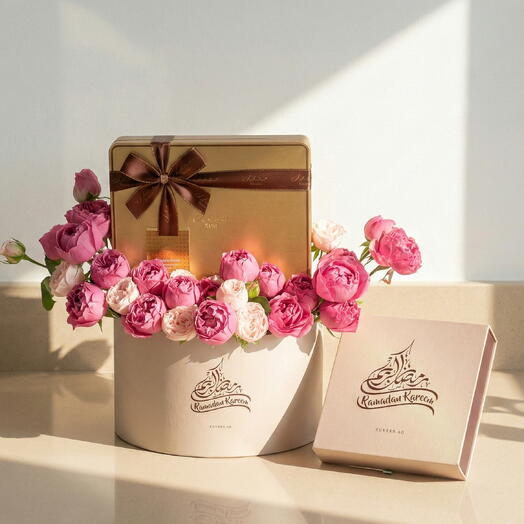 Розовый велюр Bateel — набор печенья с финиками Indulgence