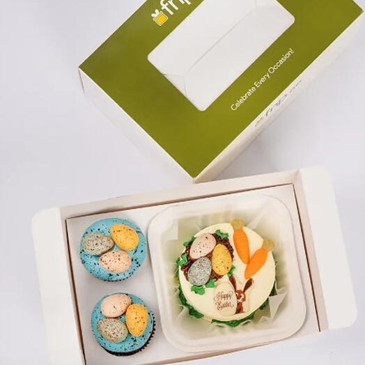 Gâteau bento et cupcake pour Pâques