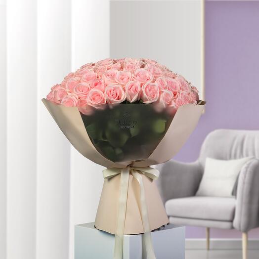 Manchon pour 101 roses rose pâle