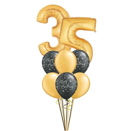 Any Numbers Gold Balloons Set-5403