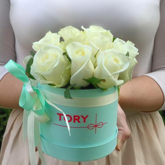 Roses in a box "Cloud of Tenderness"