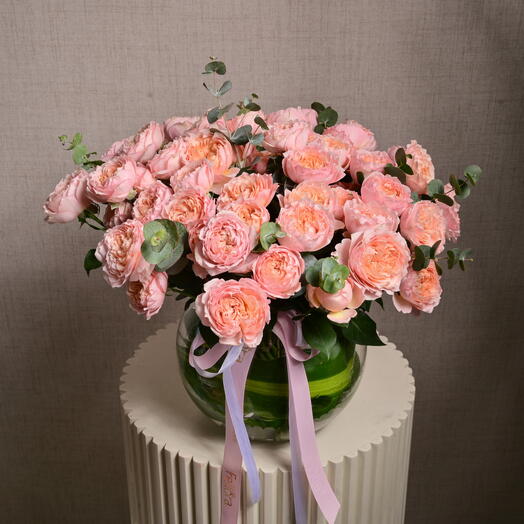 15 роз Julieta в аквариумной вазе  6205